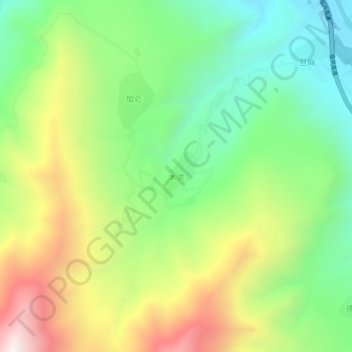 Topografische Karte 木洪, Höhe, Relief