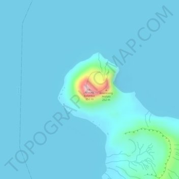 Topografische Karte Mount Balantoc, Höhe, Relief
