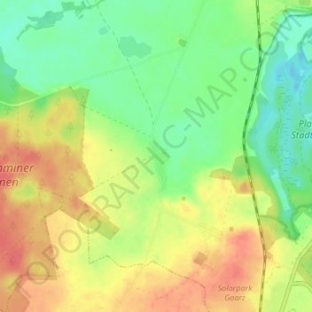 Topografische Karte Reppentin, Höhe, Relief