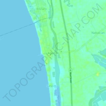 Topografische Karte Aguisan, Höhe, Relief