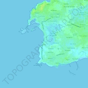 Topografische Karte La Joie, Höhe, Relief