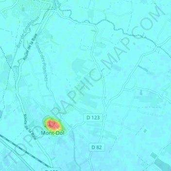 Topografische Karte L'Ormelais, Höhe, Relief