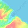 Topografische Karte Moloaʻa Bay, Höhe, Relief