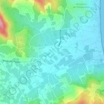 Topografische Karte La Grangue, Höhe, Relief