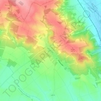 Topografische Karte Ruppersthal, Höhe, Relief