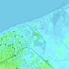 Topografische Karte zonas verdes, Höhe, Relief