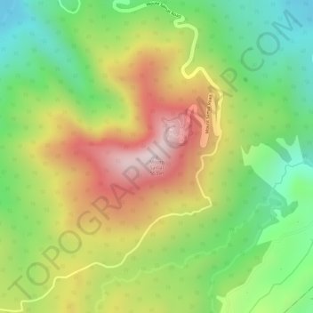 Topografische Karte Mount Samat, Höhe, Relief