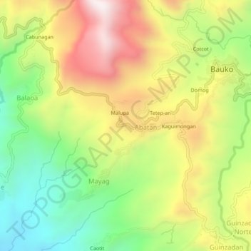 Topografische Karte Gandew, Höhe, Relief