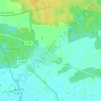 Topografische Karte Stolzenhain, Höhe, Relief