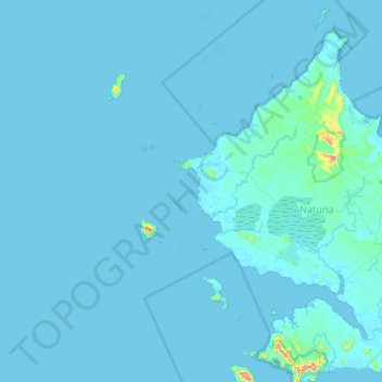 Topografische Karte Pisang, Höhe, Relief