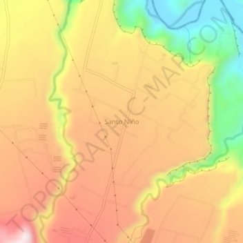 Topografische Karte Santo Niño, Höhe, Relief