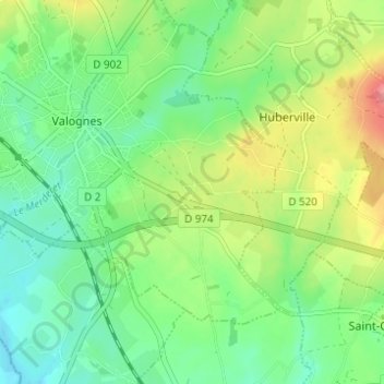 Topografische Karte La Victoire, Höhe, Relief