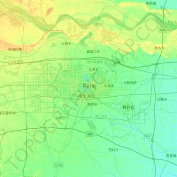 Topografische Karte 鼓楼区, Höhe, Relief