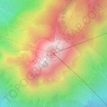 Topografische Karte Kanlaon, Höhe, Relief