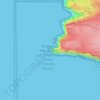 Topografische Karte Cabo Espichel, Höhe, Relief