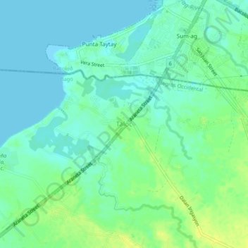 Topografische Karte Taloc, Höhe, Relief