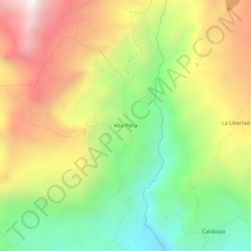 Topografische Karte Alto Peru, Höhe, Relief