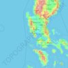 Topografische Karte Bataan, Höhe, Relief
