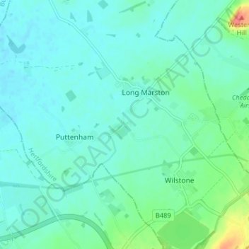 Topografische Karte Astrope, Höhe, Relief