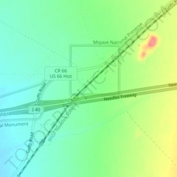 Topografische Karte Fenner, Höhe, Relief