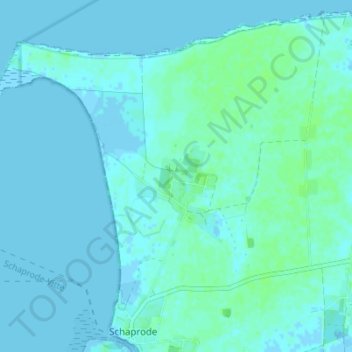 Topografische Karte Poggenhof, Höhe, Relief