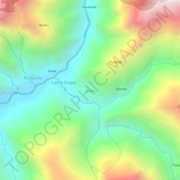 Topografische Karte Jude, Höhe, Relief