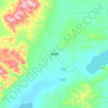 Topografische Karte 双湖县, Höhe, Relief