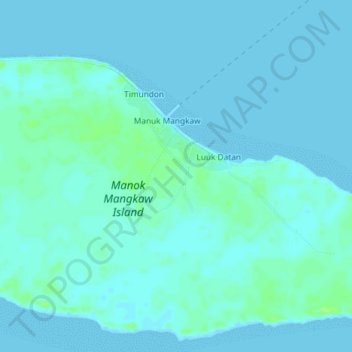 Topografische Karte Manuk Mangkaw, Höhe, Relief