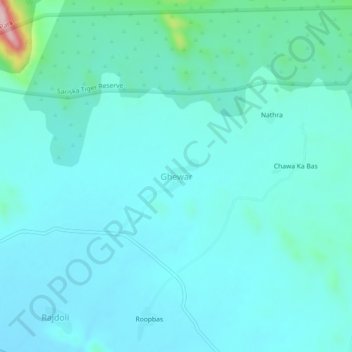 Topografische Karte Ghewar, Höhe, Relief