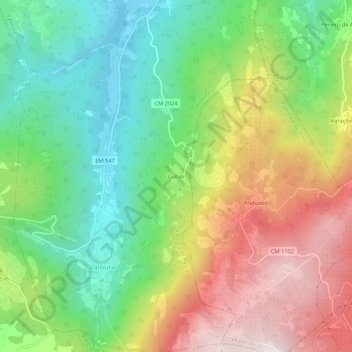 Topografische Karte Cubas, Höhe, Relief