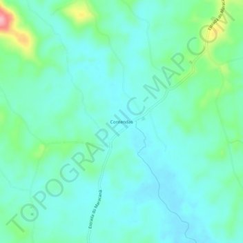 Topografische Karte Contendas, Höhe, Relief