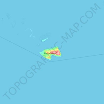 Topografische Karte Pulau Manui, Höhe, Relief