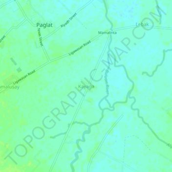 Topografische Karte Kayaga, Höhe, Relief