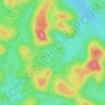 Topografische Karte Lac Baron, Höhe, Relief