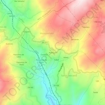 Topografische Karte Pedregal, Höhe, Relief