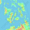 Topografische Karte Cebu, Höhe, Relief