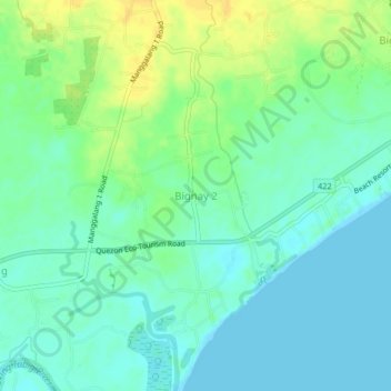 Topografische Karte Bignay 2, Höhe, Relief