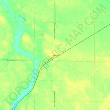 Topografische Karte Asbury, Höhe, Relief
