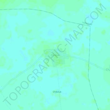 Topografische Karte Dzitox, Höhe, Relief