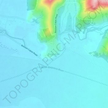Topografische Karte Baquilan, Höhe, Relief