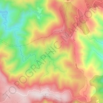 Topografische Karte Gourim, Höhe, Relief