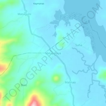 Topografische Karte Matuyatuya, Höhe, Relief
