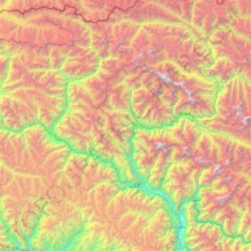 Topografische Karte Gilgit District, Höhe, Relief