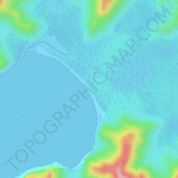 Topografische Karte Playa Potrero Grande, Höhe, Relief