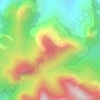 Topografische Karte Sebastiana, Höhe, Relief