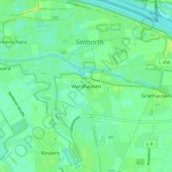 Topografische Karte Wardhausen, Höhe, Relief
