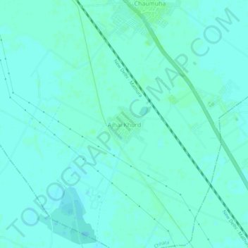 Topografische Karte Ajhai Khurd, Höhe, Relief
