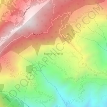Topografische Karte Rangli Rangliot, Höhe, Relief