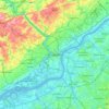 Topografische Karte Philadelphie, Höhe, Relief