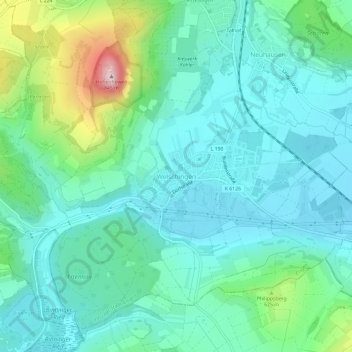 Topografische Karte Welschingen, Höhe, Relief
